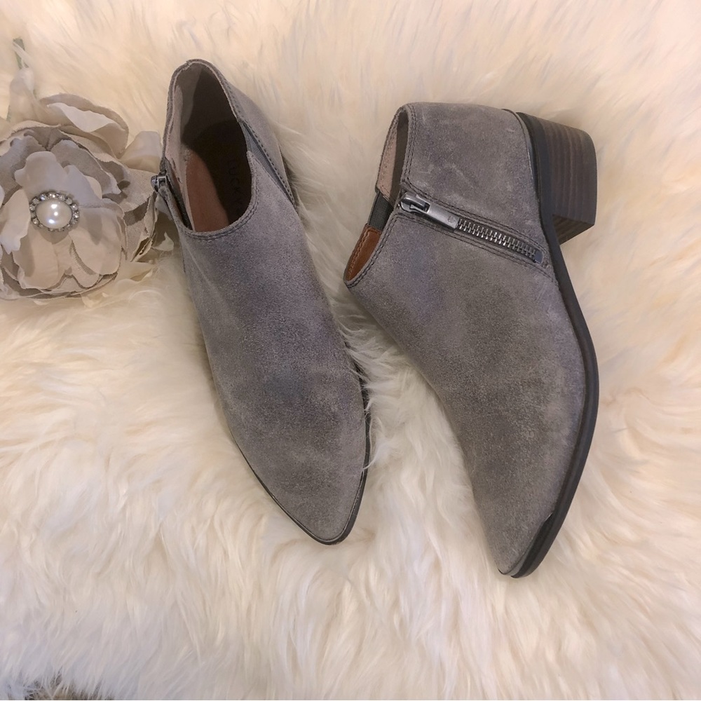 Lucky Brand Gray ankle Chelsea boots